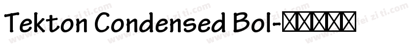 Tekton Condensed Bol字体转换